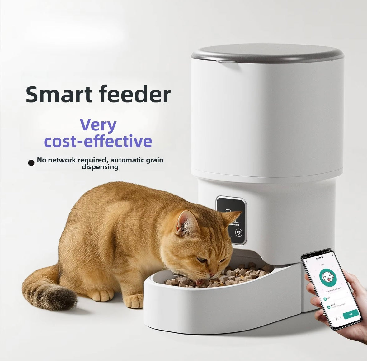 Dispensador automático de comida.