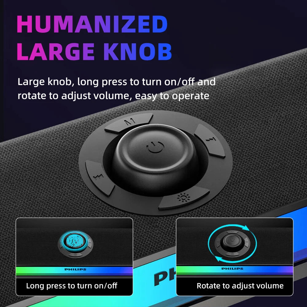 Soundbar Gamer Philips SPA6109 – RGB Full Screen, Bluetooth 5.3