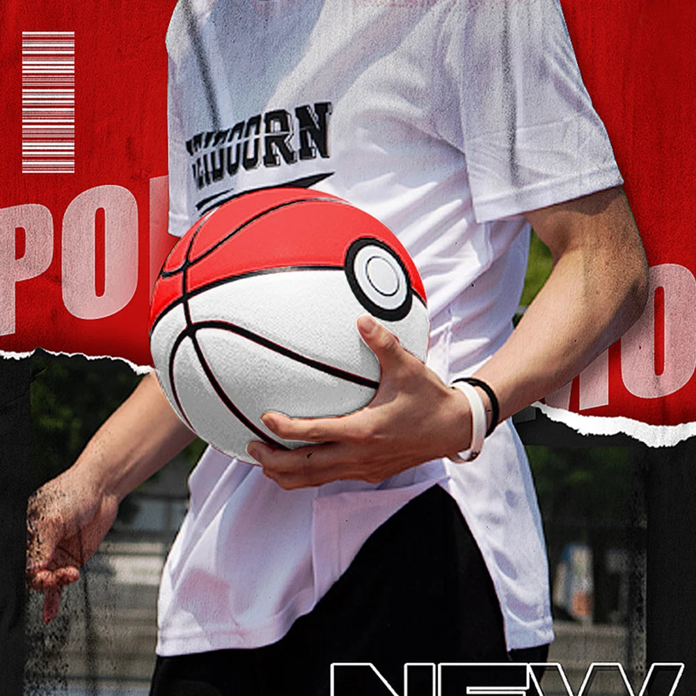 Balón de Básquetbol Profesional #7 – Blanco y Rojo Premium