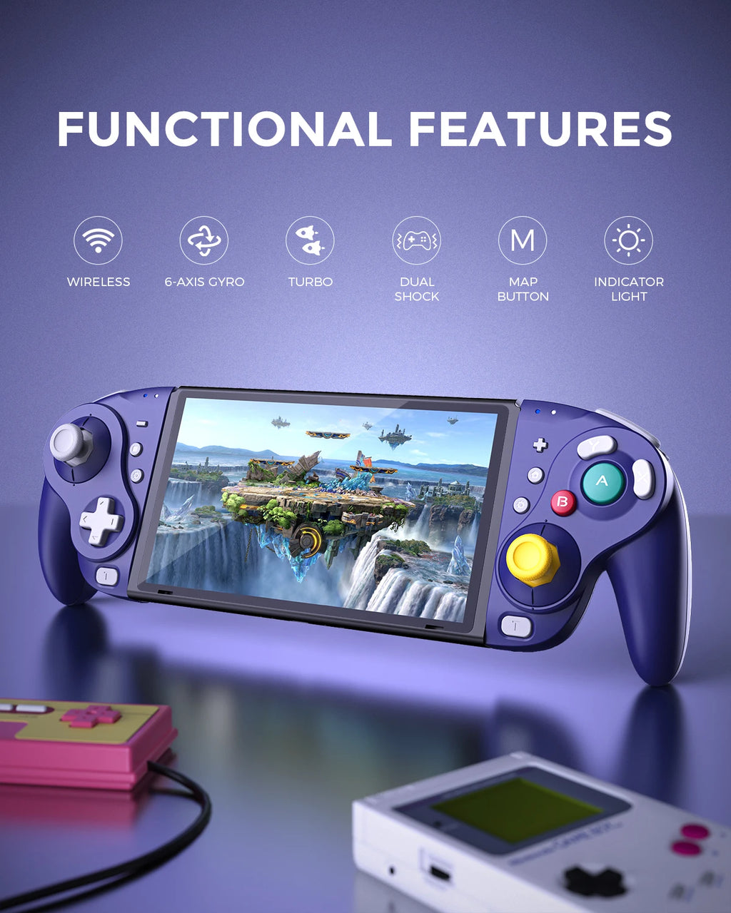 NYXI Wizard Wireless Joy-pad – Control Ergonómico para Nintendo Switch / OLED / Lite con Joysticks de Efecto Hall (Anti-Drift)