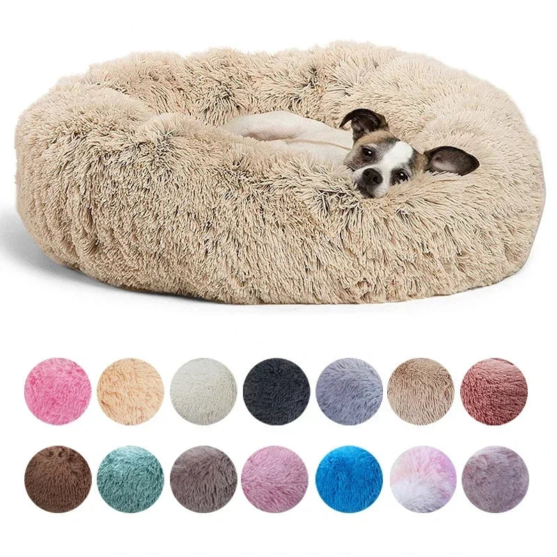Cama Premium "Nube" para Mascotas – Felpa Ultra Suave, Térmica y Relajante