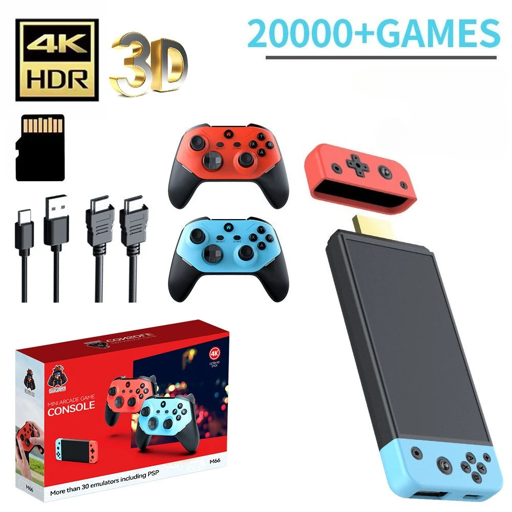 Consola Pro Game Stick M66 4K – 128GB con +20,000 Juegos | Emulador de PSP, PS1, N64 y Arcade