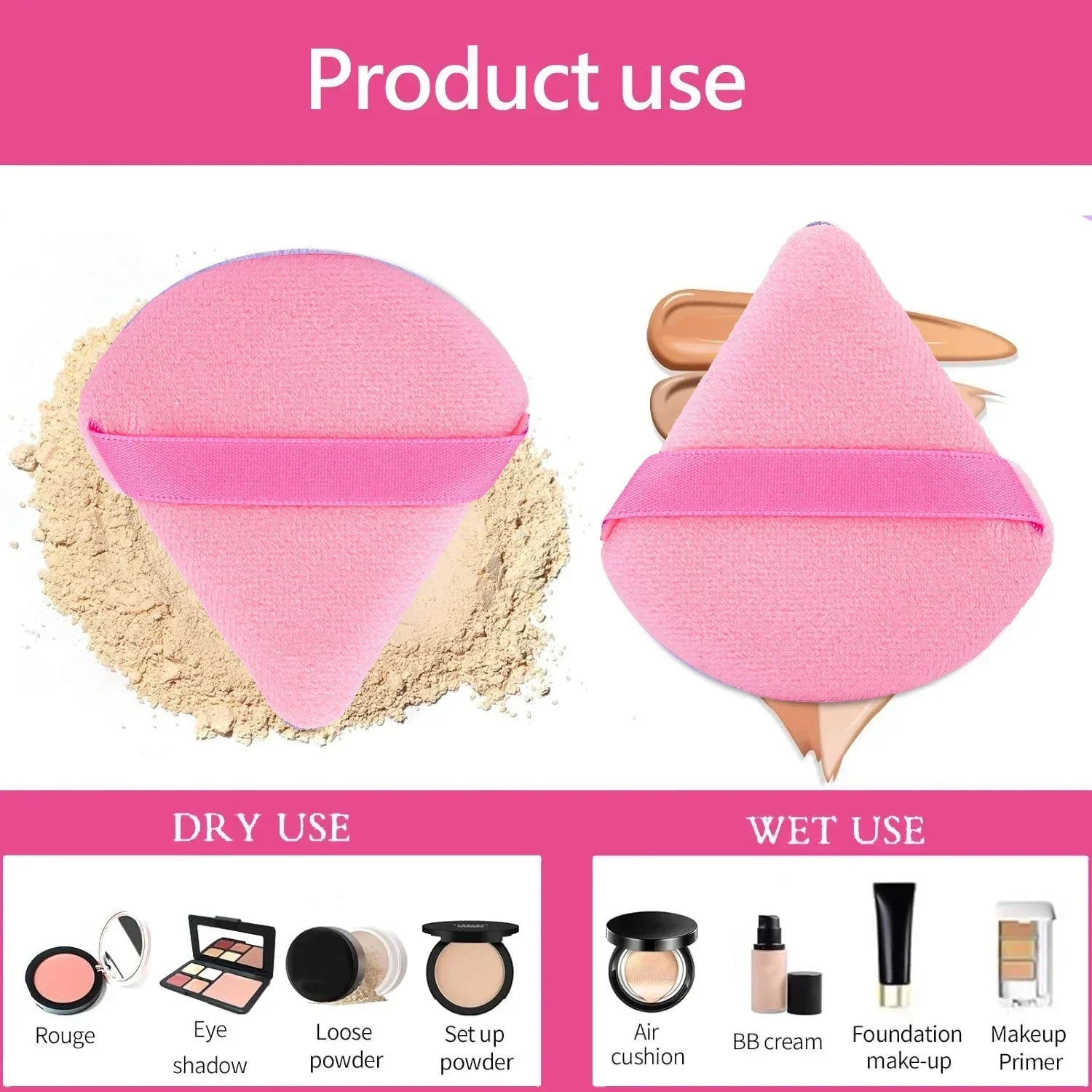 Set Profesional de Maquillaje (20-32 pzs) – Brochas, Esponjas, Diadema y Accesorios