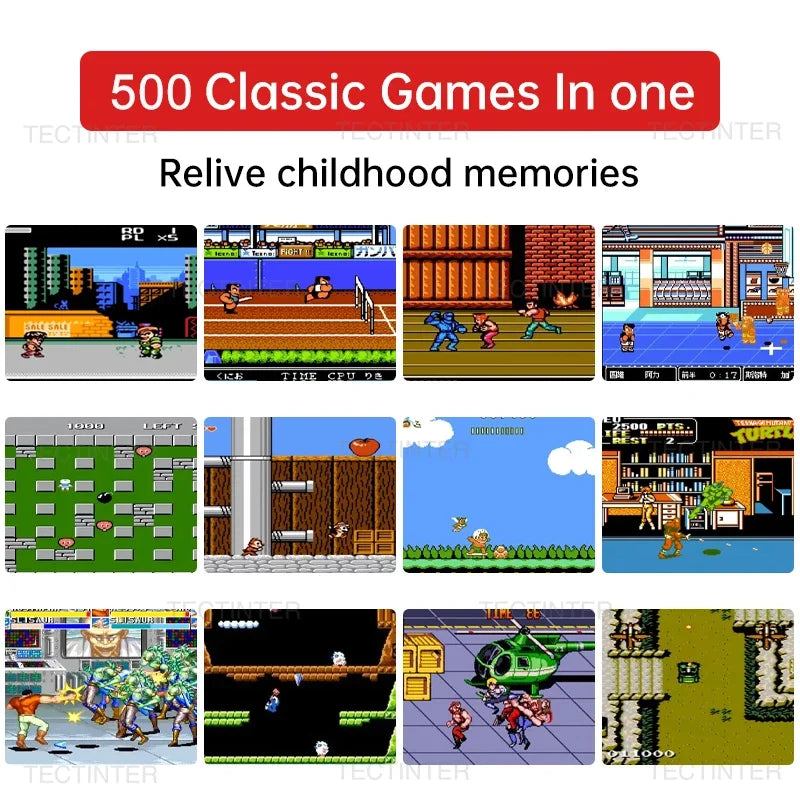 Mini Consola Retro Portátil – Pantalla 2.4" con 500 Juegos Clásicos Integrados