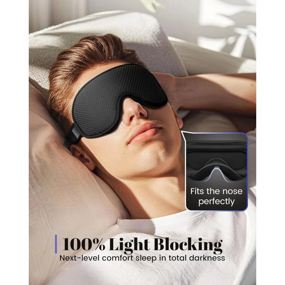 Antifaz para Dormir 3D Blackout – Diseño Ergonómico, Transpirable y Ultra Suave