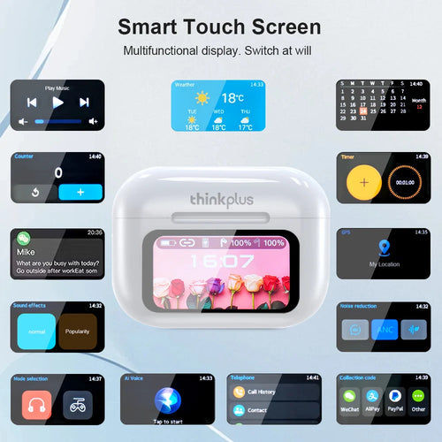 Audífonos Thinkplus TWS con Pantalla Táctil Full Color