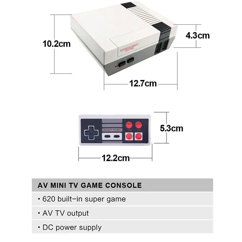 Mini Game Stick Retro HDMI – Consola 8-Bits con 620 Juegos Clásicos y 2 Controles Inalámbricos