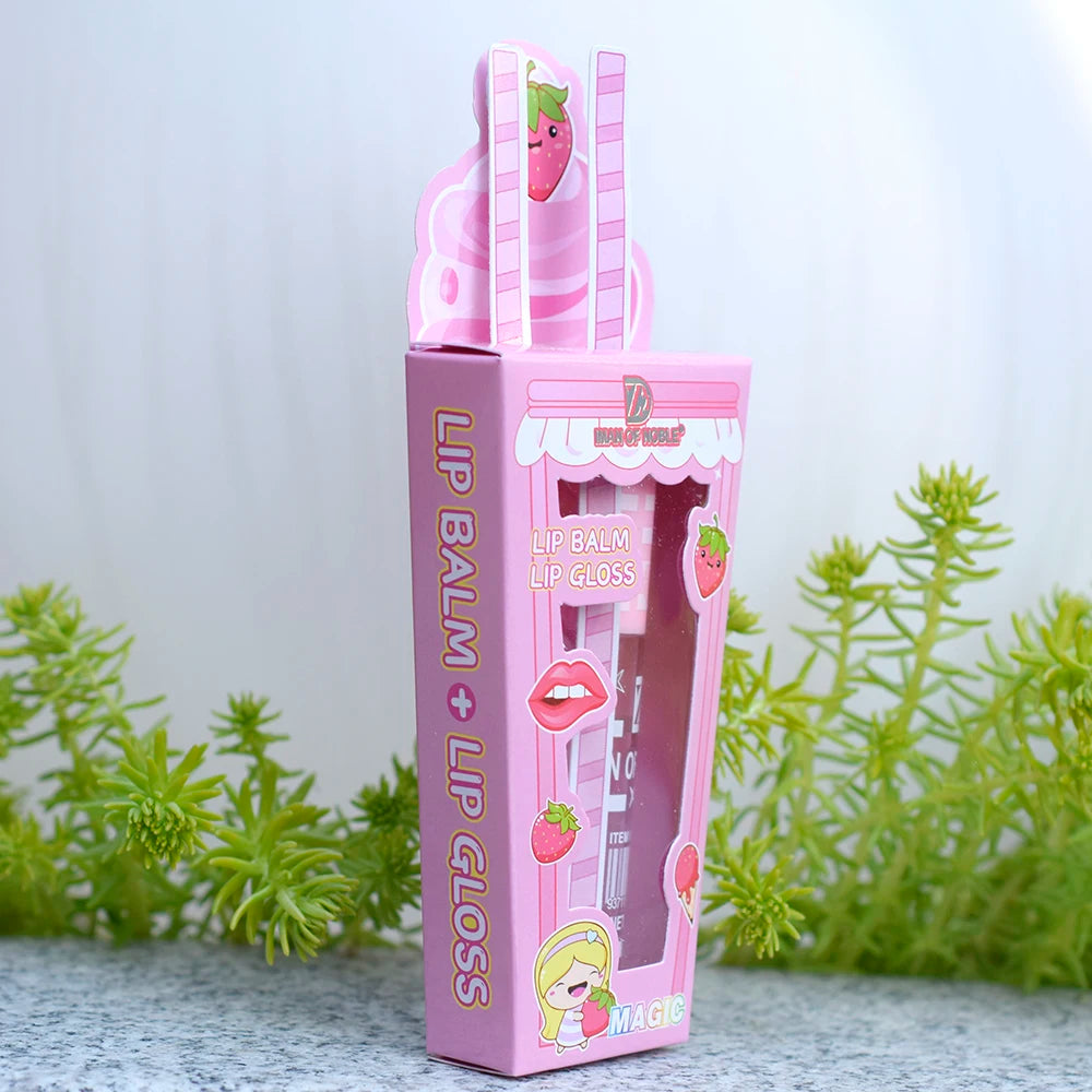 Set de Brillos Labiales "Ice Cream" – Hidratación Natural, Acabado Brillante y Diseño Adorable