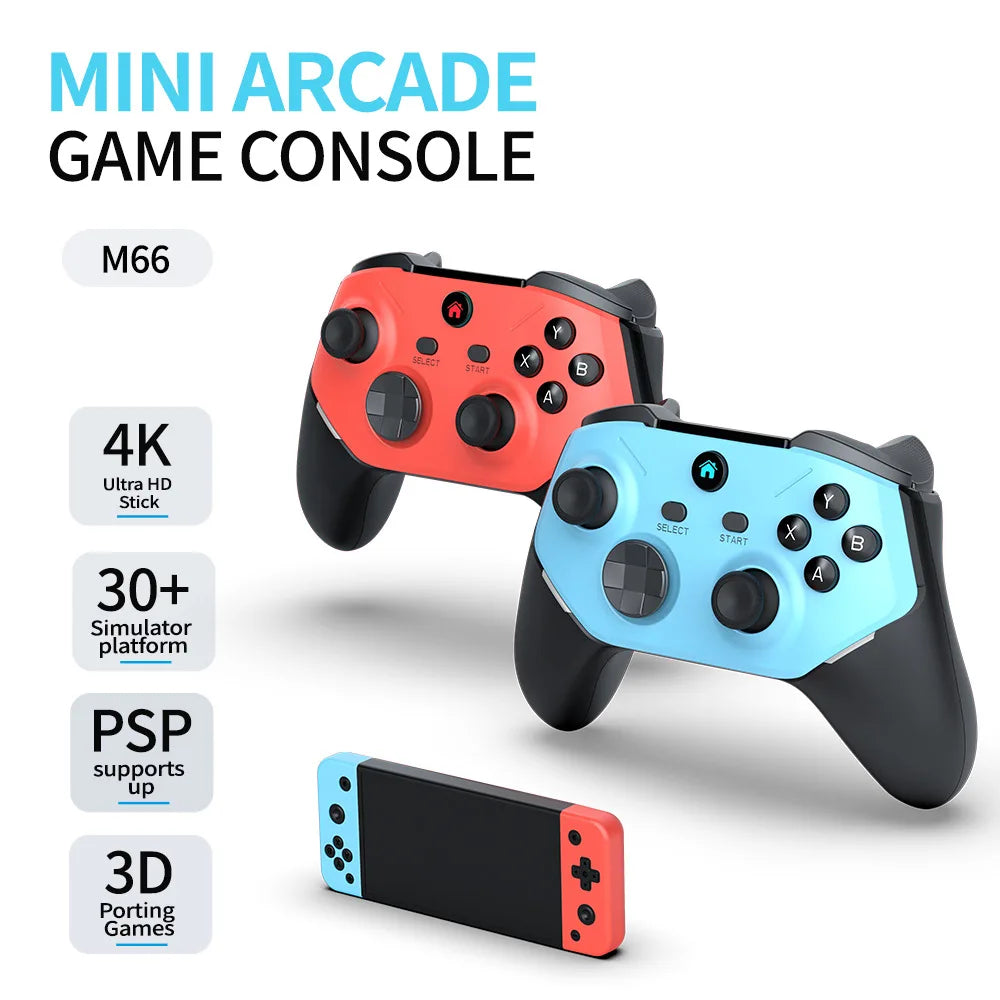 Consola Pro Game Stick M66 4K – 128GB con +20,000 Juegos | Emulador de PSP, PS1, N64 y Arcade