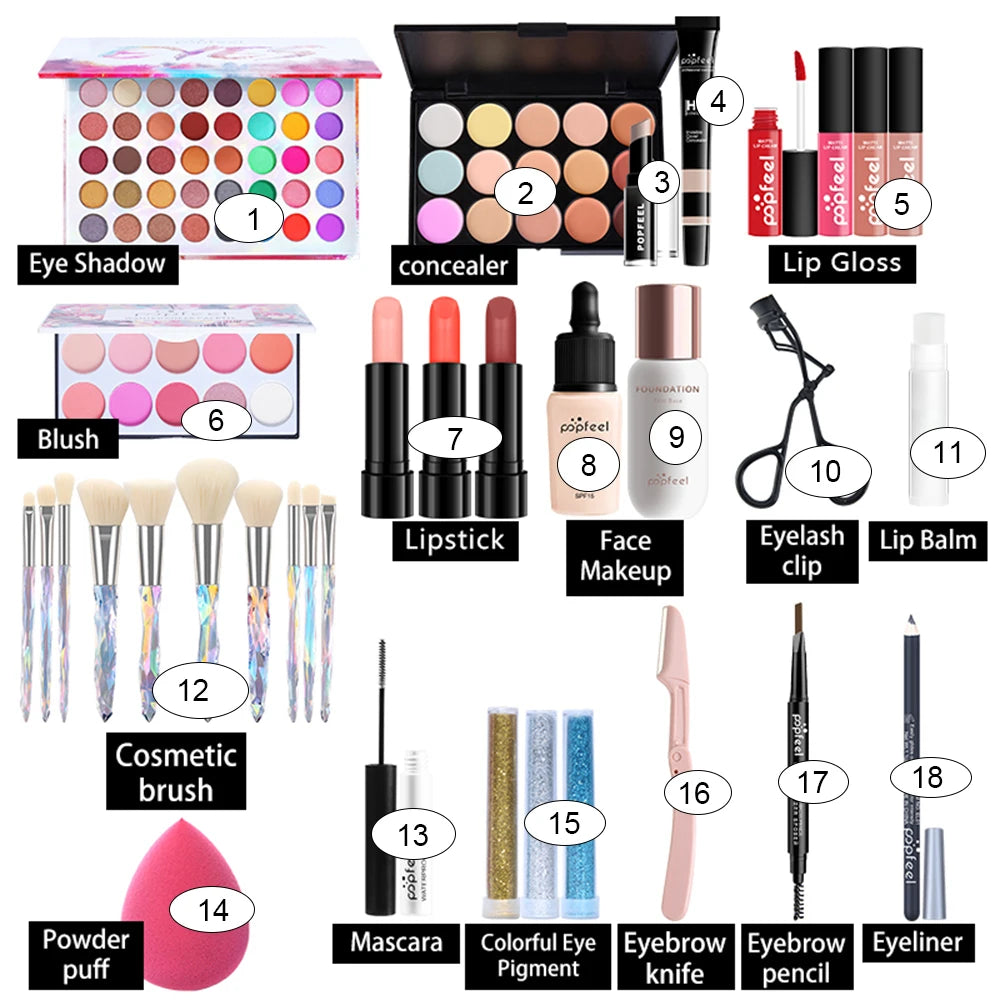 Kit de Maquillaje Completo POPFEEL "All-In-One"