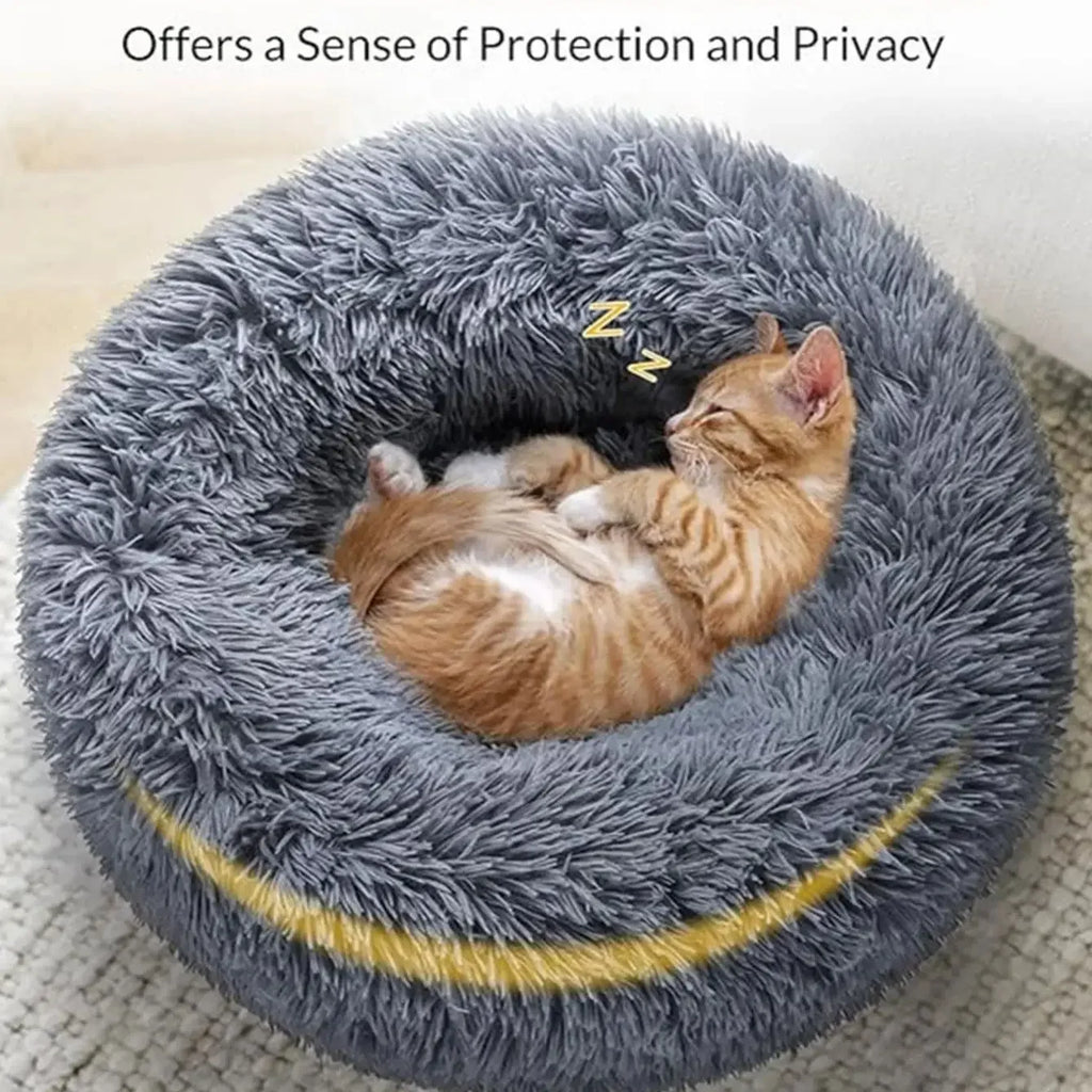 Cama Premium "Nube" para Mascotas – Felpa Ultra Suave, Térmica y Relajante
